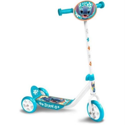DISNEY Trottinette 3 Roues STITCH Ajustable en hauteur Large plateau antid&eacute;rapant Poi