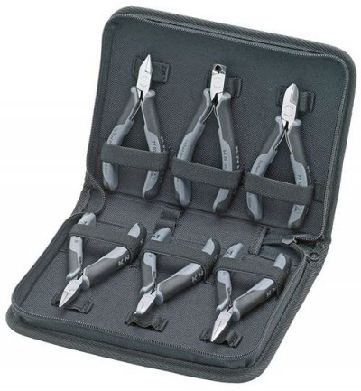 KNIPEX Trousse Compos&eacute;e D'un Jeu De 6 Pinces - Gainage Bi-mati&egrave;re - Esd
