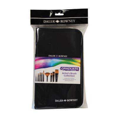 DALER ROWNEY Trousse de pinceau poils synth&eacute;tiques Graduate manche court 