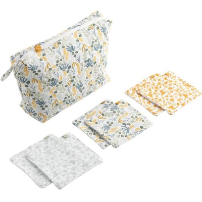 SAUTHON Trousse De Toilette B&eacute;b&eacute; Avec Carr&eacute;s &Eacute;ponge Promenons Nous