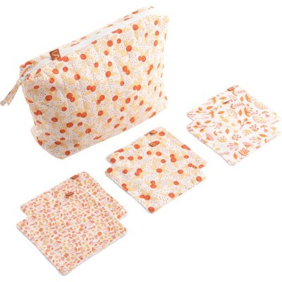 SAUTHON Trousse De Toilette B&eacute;b&eacute; Plus Carr&eacute;s Coton Esm&eacute;e