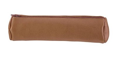 HAMELIN Trousse ronde en cuir 1 compartiment - ELBA - Camel