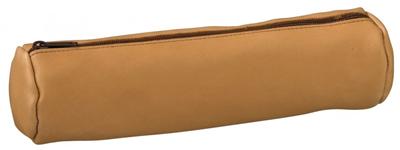 OXFORD Trousse ronde en cuir 1 compartiment - ELBA - Marron