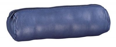 HAMELIN Trousse scolaire ronde - ELBA - 1 compartiment - Cuir - Bleu marine