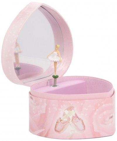Trousselier - Boite &agrave; bijoux musicale coeur Ballerine rose