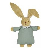 TROUSSELIER  - Lapin Nid d'Ange Doudou - Lin Celadon 20Cm