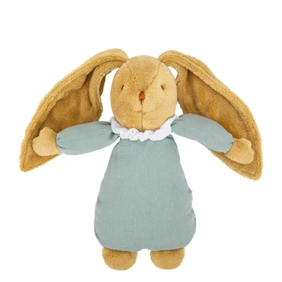 TROUSSELIER  - Lapin Nid d'Ange Doudou Musical - Lin Celadon 25Cm