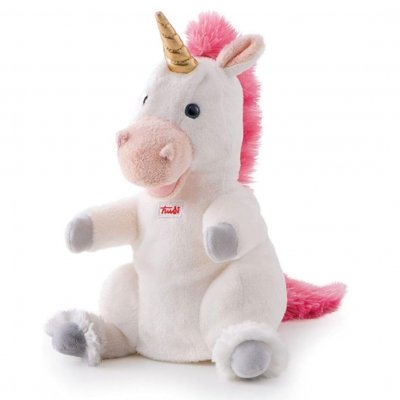 TRUDI -29910 Marionnette, Peluche 2 en 1 Toute Douce, 22 cm de Haut, Licorne, TUD78000, 29910