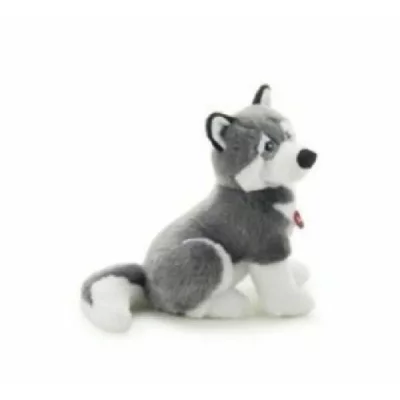 TRUDI  chien 35 cm c&acirc;line Huskey gris / blanc