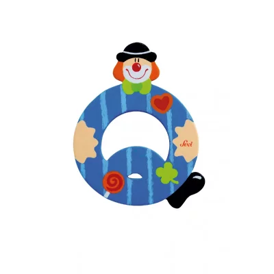 SEVI Trudi  - 181753 - Lettre D&eacute;co Bois - Lettre Clown Q