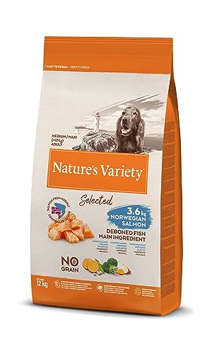 NATURE?S VARIETY True Instinct Dog High Meat Medium/Maxi saumon, thon pour chien 12 kg
