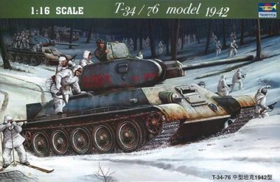 TRUMPETER  00905&nbsp;mod&egrave;le Kit T 34/76&nbsp;Soviet R&eacute;servoir (1942)