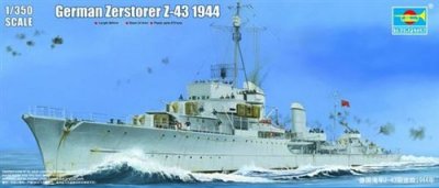 TRUMPETER  05323&nbsp;mod&egrave;le Kit German Destroyers de Z 43, 1944