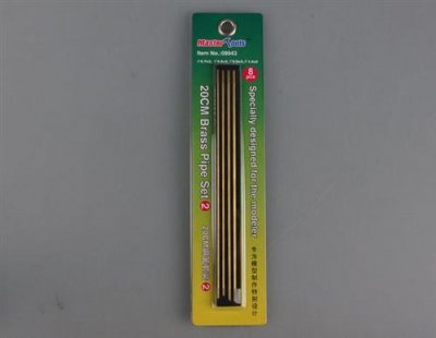 MASTER TOOLS Trumpeter 20cm Brass Pipe Set 2 (0.7, 0.8, 0.9 & 1.0 x 200mm 2 pcs ea