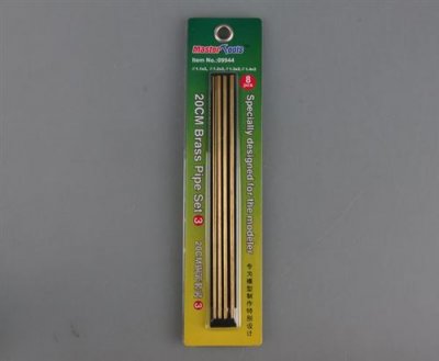MASTER TOOLS Trumpeter 20cm Brass Pipe Set 3 (1.1, 1.2, 1.3 & 1.4 x 200mm 2 pcs ea