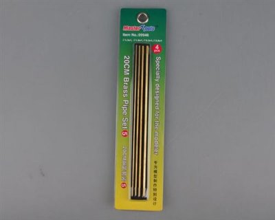 MASTER TOOLS Trumpeter 20cm Brass Pipe Set 5 (2.0, 2.2 & 2.4 x 200mm 1 pc each)- -