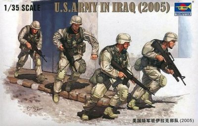  Trumpeter Arm&eacute;e am&eacute;ricaine en Iraq 2005 (4 figurines + gilets en viny
