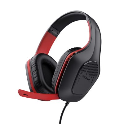 TRUST  GXT 415S ZIROX Casque Avec fil Arceau Jouer Noir, Rouge