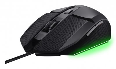 TRUST  Gxt121 Felox+ Mouse Gaming Mano Destra Usb Tipo A Ottico 10000 Dpi