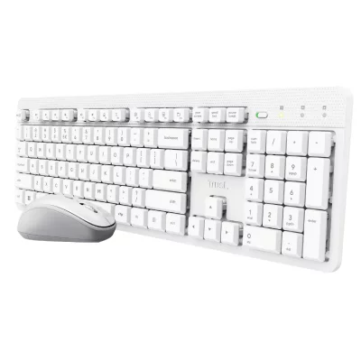 TRUST  Pack clavier souris sans fil - Blanc