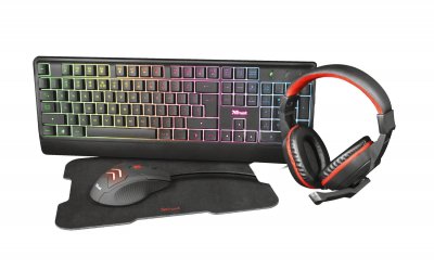 TRUST  PACK GAMING 4 EN 1 ZIVA clavier Fran&ccedil;ais