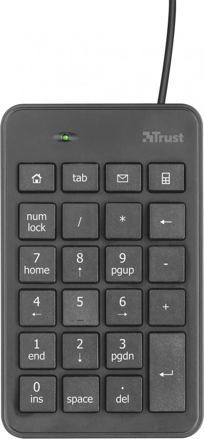 TRUST  Xalas Usb Numeric Keypad Noir Spanish QWERTY