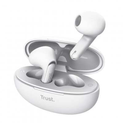 TRUST  Yavi ENC Auriculares Bluetooth con Estuche de Carga Blanco