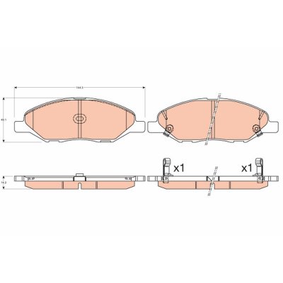 TRW  Jeu de plaquettes de frein avant GDB3577 NISSAN NOTE