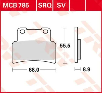 TRW  Plaquettes de frein, et m&acirc;choires moto, MCB785SV Sinter street