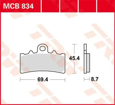 TRW  Plaquettes de frein, et m&acirc;choires moto, MCB834SV Sinter street