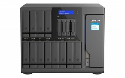 QNAP Ts-1655-8g 16 baies intel atom c5125 8-core sata iii 2.5gbe usb noir