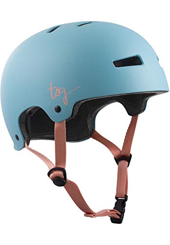 TSG  Evolution Women Casque Bowl Fille, Bleu Porcelaine satin&eacute;e, L-XL