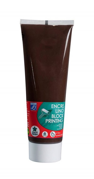 LEFRANC BOURGEOIS Tube de 250 ml d'encre pour la linogravure, Terre brul&eacute;e