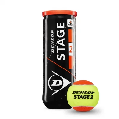 DUNLOP Tube de 3 balles de tennis  Stage 2