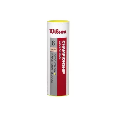 WILSON Tube de 6 volants  Championship - jaune - 77