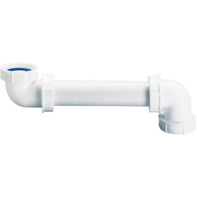 NICOLL Tubulure d&eacute;port siphon sortie arri&egrave;re - Filetage 33 x 42 mm - Blanc