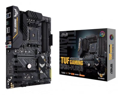 ASUS TUF GAMING B450-PLUS II ATX +2GLN+U3.2+M2 SATA6+4XDDR5 - Neuf