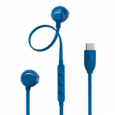 JBL Tune 305 C Bleu - Ecouteurs filaire type-C