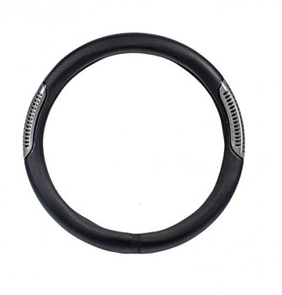 TUNING EFFECT  couvre-volant universel noir d&eacute;cor argent protection