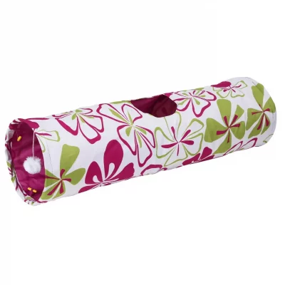 KERBL Tunnel pour chats Flower 25 x 90 cm 82638  - N/A