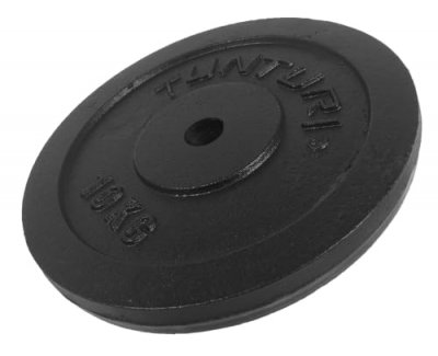 TUNTURI  Disque musculation 10kg noir, unit&eacute;
