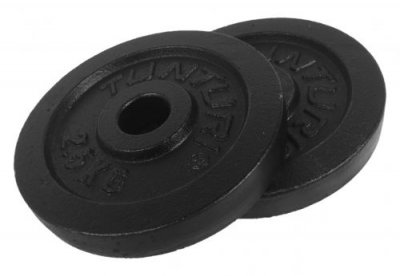 TUNTURI  Disque musculation 2.50kg noir, la paire