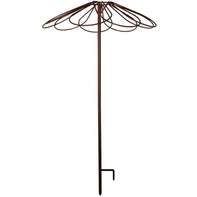 LOUIS MOULIN Tuteur parapluie 9 p&eacute;tales fer vieilli - 100x250 cm - Acier &eacute;poxy