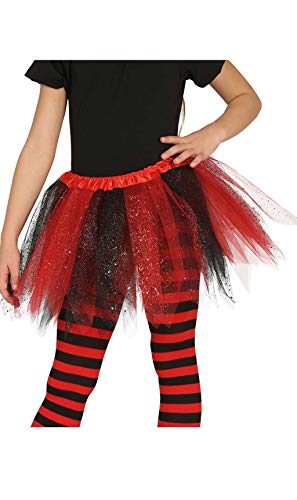 FIESTAS GUIRCA, S.L. Tutu bicolore noir et rouge &agrave; paillettes fille