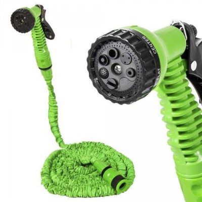 HELLOSHOP26 Tuyau d'arrosage extensible r&eacute;tractable flexible + pistolet 15 m&egrave;tres 