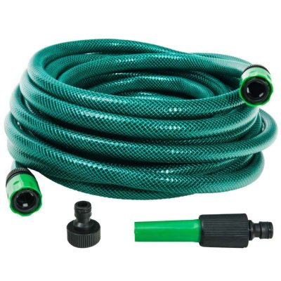 WERKA PRO Tuyau d'arrosage guip&eacute;, arm&eacute; et &eacute;quip&eacute; Werkapro &oslash; 15 mm 20 m