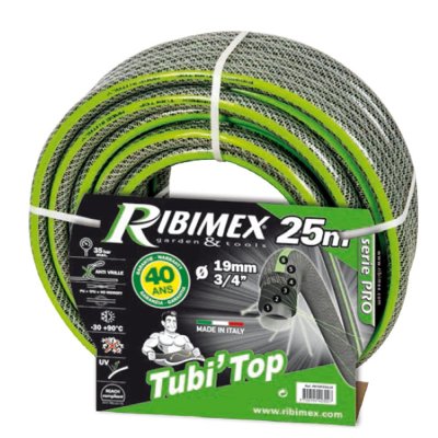 RIBIMEX Tuyau D&acute;arrosage Guipe Tricote Antivrille 5 Couches 25m 