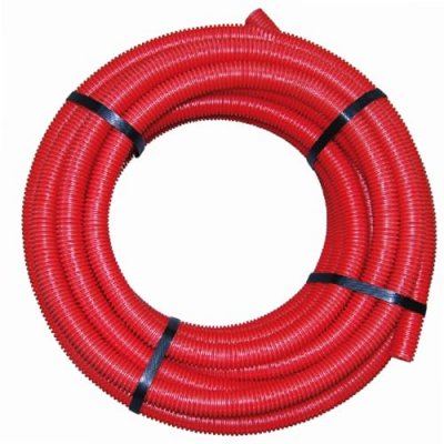 BOUTTE Tuyau gain&eacute; PER pr&eacute;-grain&eacute; rouge - Boutt&eacute; &oslash;12 mm x 15m
