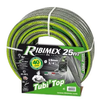 RIBILAND Tuyau tricot&eacute; antivrille 25m d.19mm tubi'top gris