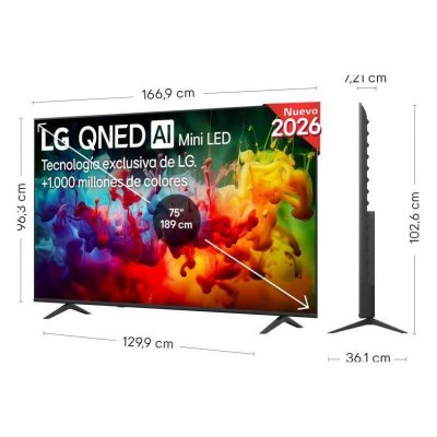 LG TV 189 cm UHD 4K Mini Led  75QNED72B6B